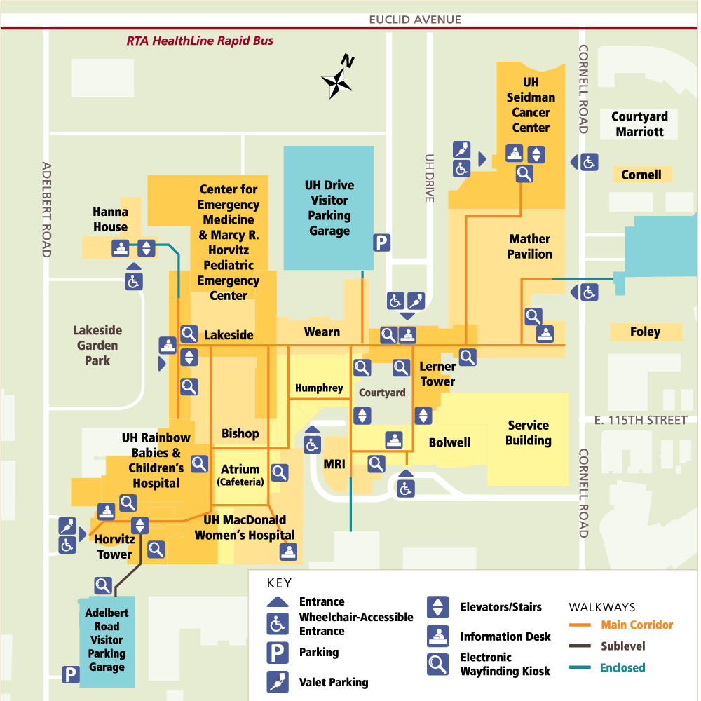Cleveland Clinic Main Campus Map Directions   Getting to UH Cleveland Medical Center | Cleveland 