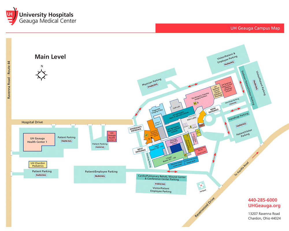 University Hospitals Main Campus Map   Map Geauga Campus 