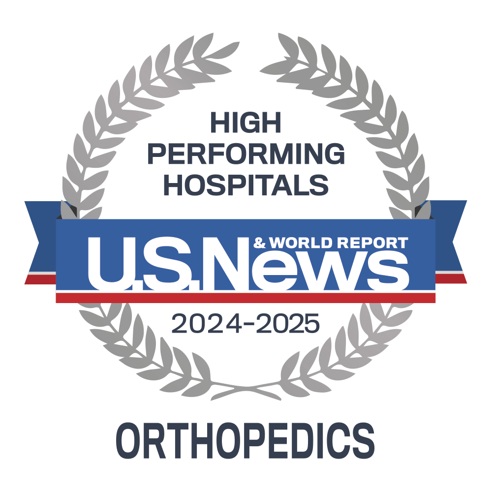 University Hospitals Cleveland Medical Center has been rated one of the nation's High Performing Hospitals for Orthopedics by U.S. News and World Report
