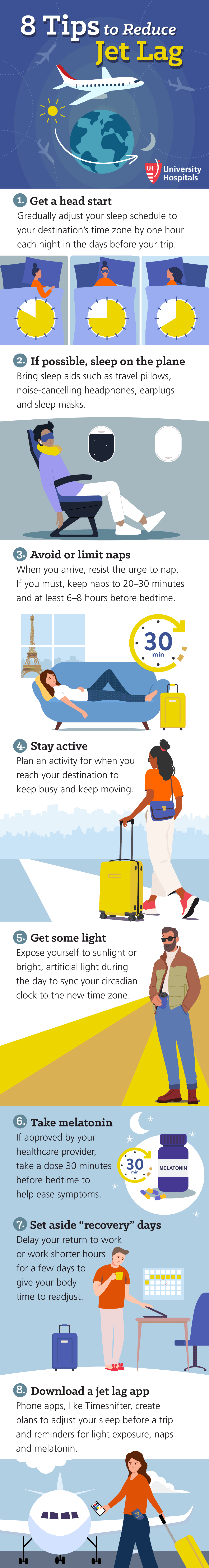 Infographic: 8 Tips to Reduce Jet Lag