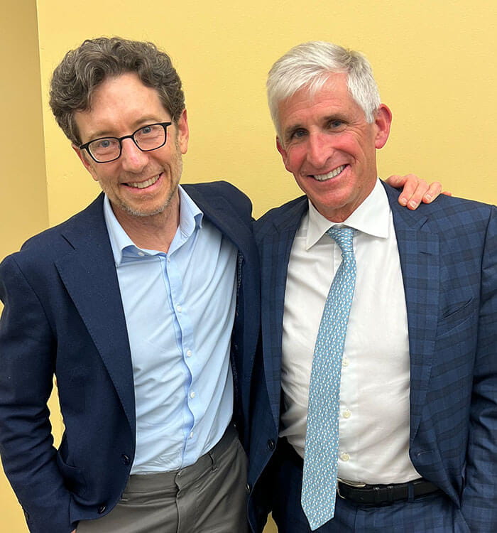 Jonathan Stamler and Dan Simon at Dinner with Doc recognition dinner