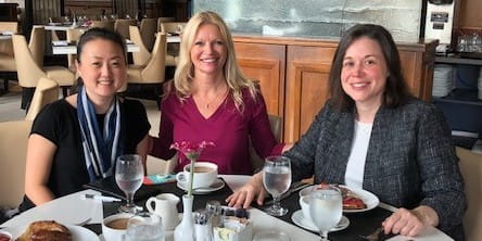 Ester Kim, MD Pam Mace, RN and Heather Gornik during the Fibromuscular Support Group meeting