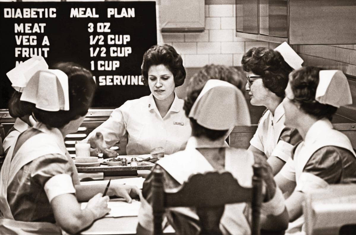 Lakeside Hospital diabetic meal planning in the 1960s