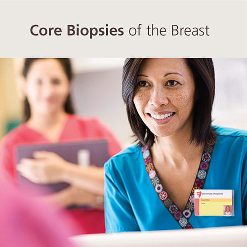 Cover to the UH brochure, Core Biopsies of the Breast